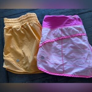 Set of 2 Lululemon shorts, both size 8.
